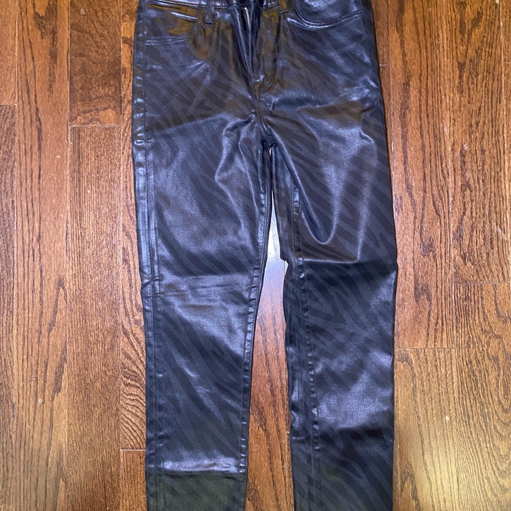 Black Faux Leather Pants